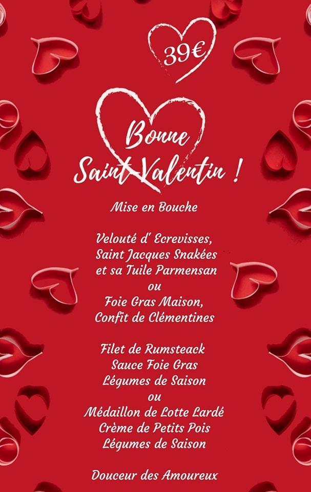 Menu saint valentin